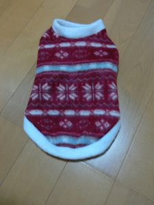 クリスマス用と冬の犬の服(ビーチグラス)